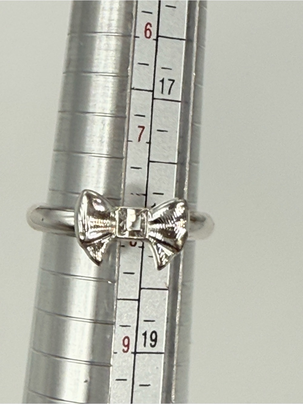 Brighton bow rhinestone ring Silver tone kawaii coquette fairycore size 8